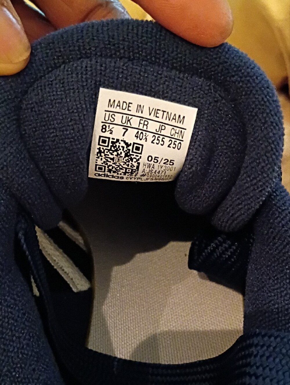 adidas Navy Blue Sneakers with Gum Brown Sole - Picture 7 of 8